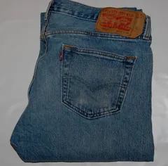 送料無料! USED Levis リーバイス 501 デニム BLUE メキシコ製 W32　L-37