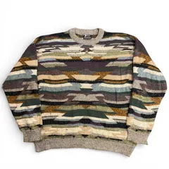【90s〜00s】Polo Position モヘア混 総柄 ウールニット セーター Size L
