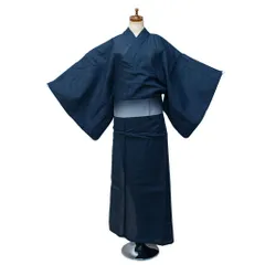 浴衣 単品 男性用 仕立て上がり しじら織 綿85％麻15％ 黒色 LL,3Lサイズ bonheur saisons 夏祭り 花火大会 NO43078