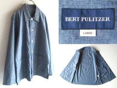 未使用 BERT PULITZER バートピューリッツァー コットン シャンブレー カバーオール シャツジャケット L ライトインディゴ 日本製