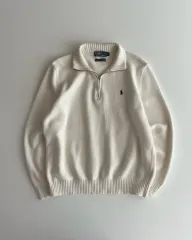 ポロ ラルフローレン ハーフジップ ニット L