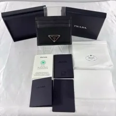 PRADA プラダ ブラック サフィアーノ カードウォレット フルセット