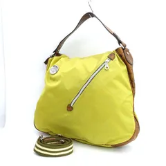 Orobianco / オロビアンコ ■ショルダーバッグ　ハンドバッグ　２WAY　ナイロン　イエロー 【バッグ/バック/BAG/鞄/カバン】 ブランド【中古】 