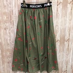 PERSON'S（パーソンズ）　プリントフレアスカート　ペチコート付き　?　フルーツ