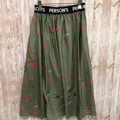 PERSON'S（パーソンズ）　プリントフレアスカート　ペチコート付き　?　フルーツ