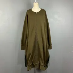 ZUCCa ズッカ チュニック カーディガン ワンピース ジップアップ フルジップ スウェット生地 切替 異素材 レディース ゆったり