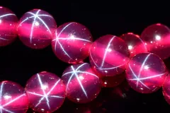 【１点物】6条スター スタールビー(合成コランダム)　6mm　ブレスレット パワーストーン 天然石 _MC4889