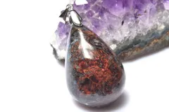 【１点物】シルバー925◇美しいシャトヤンシー ブルーピーターサイト　27x18mm　ドロップ ペンダントトップ パワーストーン 天然石 _PC9289