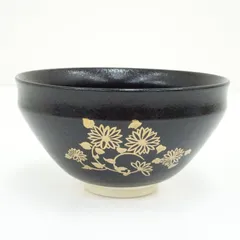 西尾瑞豊造　茶人好み　抹茶茶碗揃　茶花　十二ヶ月　十月野菊茶碗  茶道 抹茶 おしゃれ 抹茶茶碗 抹茶碗 和食器 レトロ 茶器 骨董 茶わん 茶会 茶の湯 9月 10月 秋