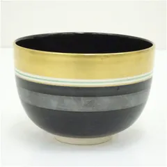 青嵐窯造　独楽塗茶碗  茶道 抹茶 おしゃれ 抹茶茶碗 抹茶碗 和食器 レトロ 茶器 骨董 茶わん 茶会 茶の湯