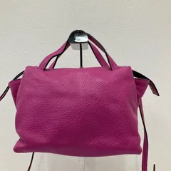 9369　GIANNI CHIARINI　ジャンニキアリーニ　 ジャンニキャリーニ　ハンドバッグ　2way　 ショルダーバッグ　オリガミ　ホットピンク　 ピンク系　レザー　レディース