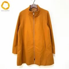 #wnc ピエール カルダン pierrecardin コート 42 オレンジ系 ライナー付き風 スタンドカラー レディース [984471]