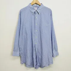 Brooks Brothers ブルックスブラザーズ MAKERS BD ボタンダウン シャツ 長袖 ストライプ コットン 日本製 80s 90s 古着 vintage ブルー B239