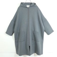 ビアズリー フードハーフフレアコート ダンボールニット オーバー