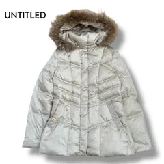 【UNTITLED】リアルファー付き フーデッド ダウンコート　3