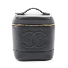 シャネル CHANEL ハンドバッグ ココマーク ブラック キャビアスキン(グレインドカーフ) ココマーク 縦型バニティ レディース Used A