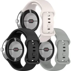 【在庫処分】[Wowstrap] 3枚入り コンパチブル Google Pixel Watch 3/2/1 41mm バンド、コンパチブル pixel watch ベルト、レディース メンズ シリコン 柔らかい 交換ベルト 防水 着脱簡単 調整可能
