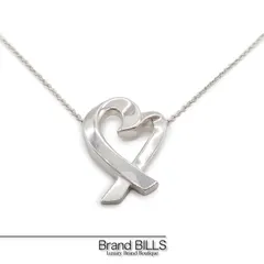 美品 Tiffany & Co ティファニー ラビングハート ネックレス ペンダント パロマ・ピカソ スターリングシルバー シルバー レディース ハート アクセサリー