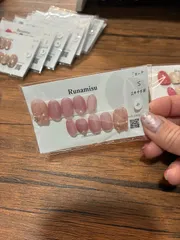 No.6. くすみピンク シンプル パール ネイルチップ Sサイズ ハンドメイド