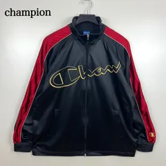 Champion 00s y2k big logo track jacket O XL チャンピオン 金刺繍 トラックジャケット ジャージ 光沢 ヤンキー 平成