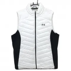 アンダーアーマー 中綿ベスト 白 サイド切替 coldgear メンズ XXL ゴルフウェア 大きいサイズ UNDER ARMOUR