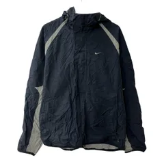 NIKE ジャケット M ブラック グレー ナイキ ジップアップ リバーシブル フリース フーディー ラグラン アウター 春秋物 a802-5328