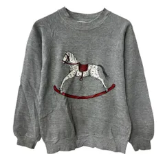 USA製 JERZEES BY RUSSELL プリントスウェット トレーナー S グレー ジャージーズ ラッセル ラグラン トップス 秋物 a802-5339