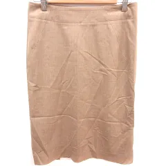 セオリー Theory スカート タイト ひざ丈 ウール 2 茶 ブラウン /RT