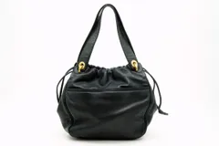 ロエベ ヴィンテージ アナグラム ミニ ハンドバッグ トート 巾着 ナッパレザー 黒 ブラック LOEWE 5307h