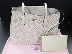 【2622H2】kate spadeケイト・スペード ニューヨーク スペードフラワー コーテッドキャンバス ラージトートバッグ