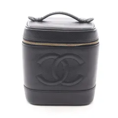 シャネル CHANEL ハンドバッグ ココマーク ブラック キャビアスキン(グレインドカーフ) ココマーク 縦型バニティ レディース Used A