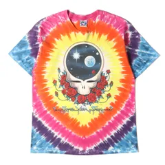 Vintage Rock Item 90s Grateful Dead Space Your Face タイダイ染め クルーネック 半袖 Tシャツ LIQUID BLUEボディ / USA製 マルチ L ロック バンド アーティスト ミュージシャン 古着