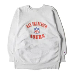 Champion vintage チャンピオン ヴィンテージ スウェット サイズ:XXL 90s 刺繍タグ NFL サンフランシスコ・49ers リバースウィーブ スウェットシャツ USA製 / 3段プリント ヘザーグレー トップス トレーナー【メンズ】