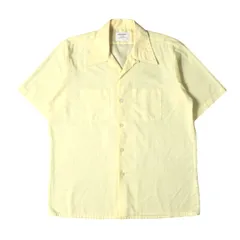 U.S.VINTAGE 70s オープンカラー ポリコットン 半袖 ボタンシャツ 70年代 Arrow 開襟シャツ イエロー サイズ:L ヴィンテージ 古着 トップス カジュアルシャツ【メンズ】