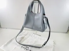 ★未使用に近い 極美品 COACH コーチ ラナ23 ショルダーバッグ 2way ブルーグレー CM545 レディース ミニバック 中古品 管理2M238