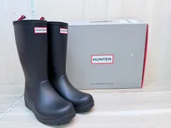 展示品　HUNTER ハンター　レインブーツ　24cm～24.5cm  UK5 オリジナル トール バック アジャスタブル  ネイビー