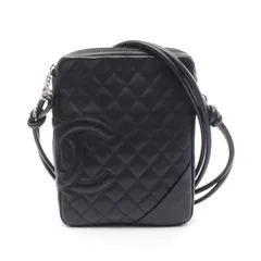 シャネル CHANEL ショルダーバッグ カンボンライン ブラック ラムスキン（羊革） カンボン ショルダーバッグ レディース Used A