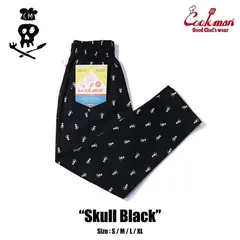 Cookman シェフパンツ Chef Pants Skull Black