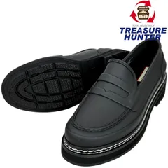 HUNTER リファイン ステッチ ペニーローファー WFF1089RMA サイズUK4(23cm) ブラック ハンター 【101064853008】