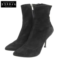 Sergio Rossi セルジオロッシ スエード ストレッチアンクルブーツ レディース ブラック 35 1/2 A85191 35.5