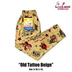Cookman シェフパンツ Chef Pants Old Tattoo Beigeのサムネイル