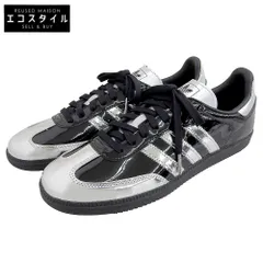 adidas アディダス 新品同様 メタリック サンバ スニーカー シューズ メンズ ブラック シルバー 28cm IH3364 28