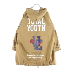 UNDERCOVER (アンダーカバー) 18AW TOTAL YOUTH TIGER 両面プリント フーデッド ポリエステル ロングコート ブラウン UCV1312-1