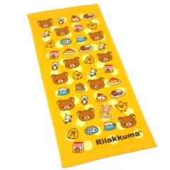 リラックマ フェイスタオル ドット オレンジ  綿100％