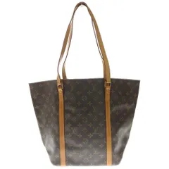 LOUIS VUITTON (ルイヴィトン) モノグラム サックショッピング トートバッグ ハンドバッグ ブラウン レザー×PVC M51108 ゴールド金具