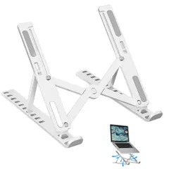 ノートパソコンスタンド ノートPC スタンド タブレットスタンド スタンド高さ角度調整可能 折り畳み式 超軽量ポータブルタイプ