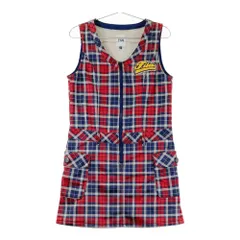 サイズ：M FILA GOLF フィラゴルフ  ノースリーブ ジップワンピース チェック柄 レッド系 [240101624480] ゴルフウェア レディース ストスト