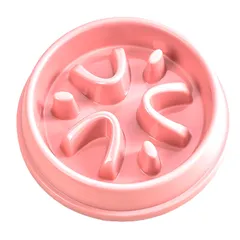 早食い防止 食器 犬 猫 フードボウル ピンク 滑り止め付 小型犬 大型犬 早食い防止皿 洗いやすい 餌入れ 