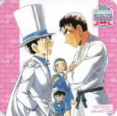 【中古】コースター 江戸川コナン＆京極真＆怪盗キッド＆鈴木園子 オリジナルコースター 「名探偵コナン 連載30周年記念カフェ」 コラボドリンク注文特典