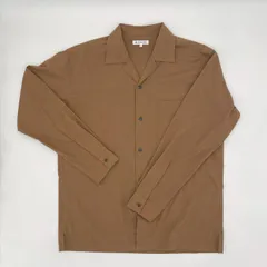 GLOBAL WORK グローバルワーク　オープンカラーシャツ　キャメル　Lサイズ　□□